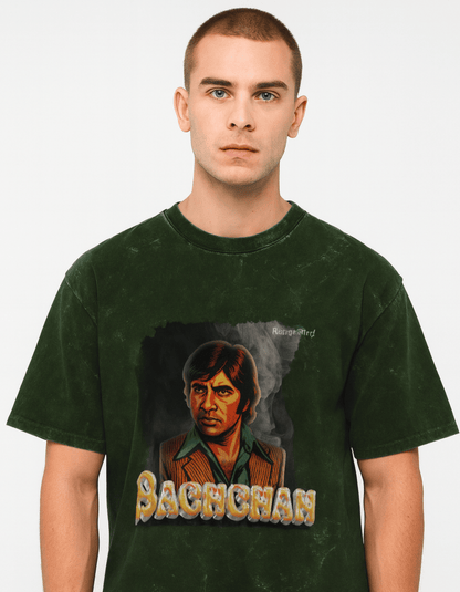 Buy Mr. Bachchan Acid Washed Oversized T-shirt