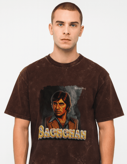 Buy Mr. Bachchan Acid Washed Oversized T-shirt