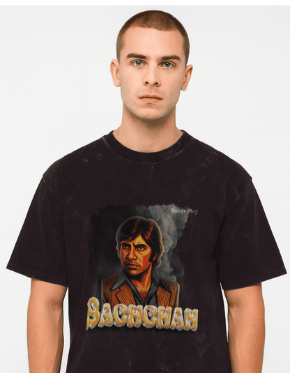 Buy Mr. Bachchan Acid Washed Oversized T-shirt