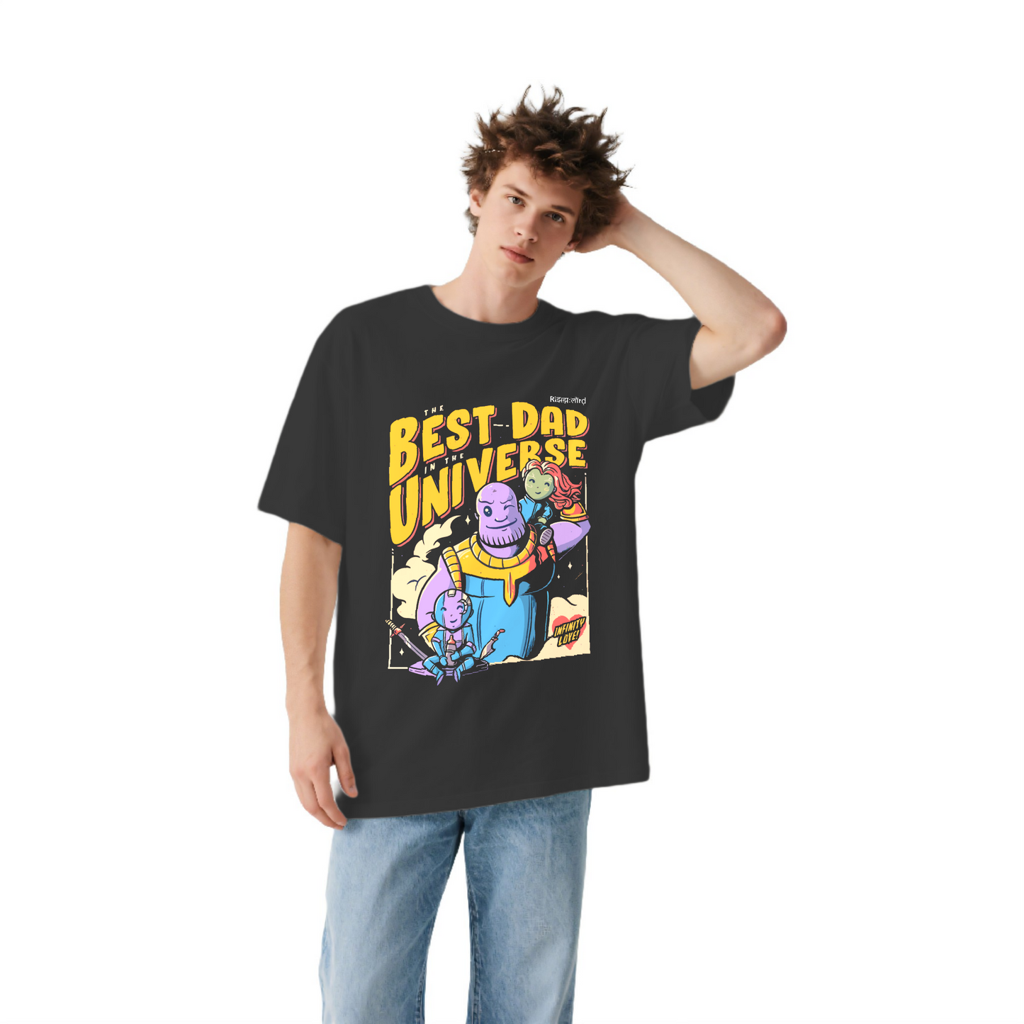 Street-Wear Oversized Thanos Dad T-shirt