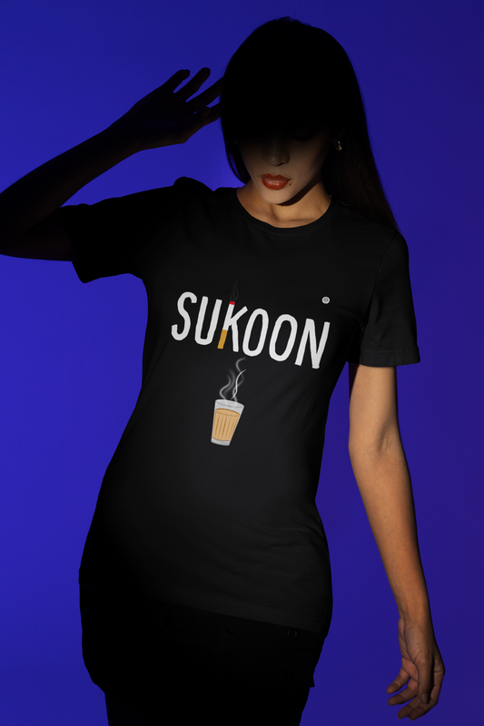 Rizzz Desi Sukoon Woman's T-shirt Dark Colors