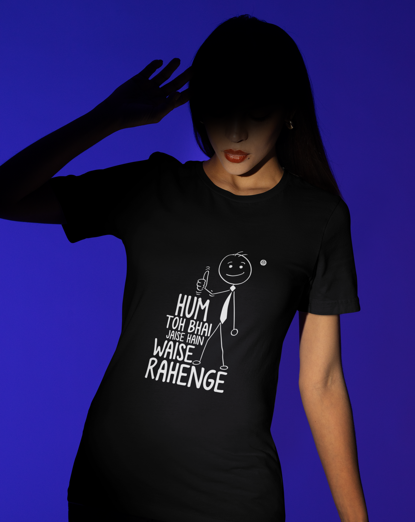 Rizzz Desi Carefree Woman's T-shirt Dark Colors