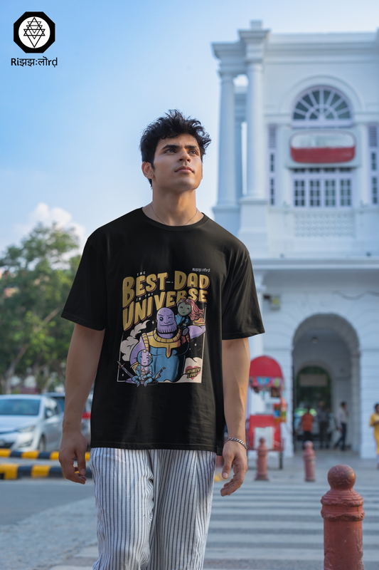 Street-Wear Oversized Thanos Dad T-shirt