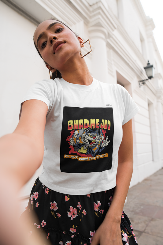 Desi Crop Top Rizzz- BD White