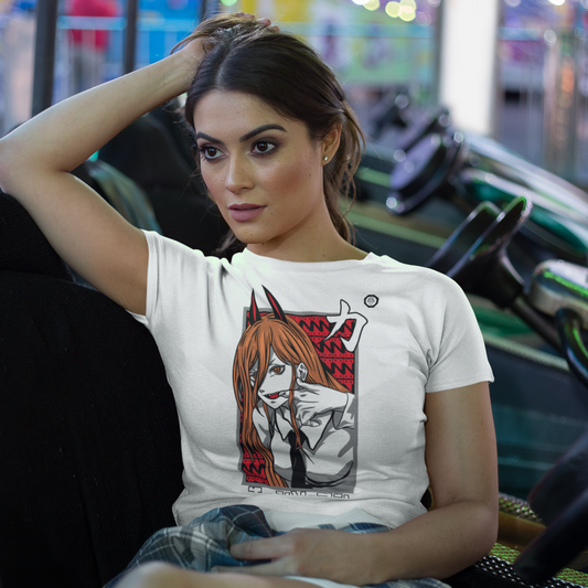 Best Anime T-shirt for Women Chainsaw Man Rizzz Series