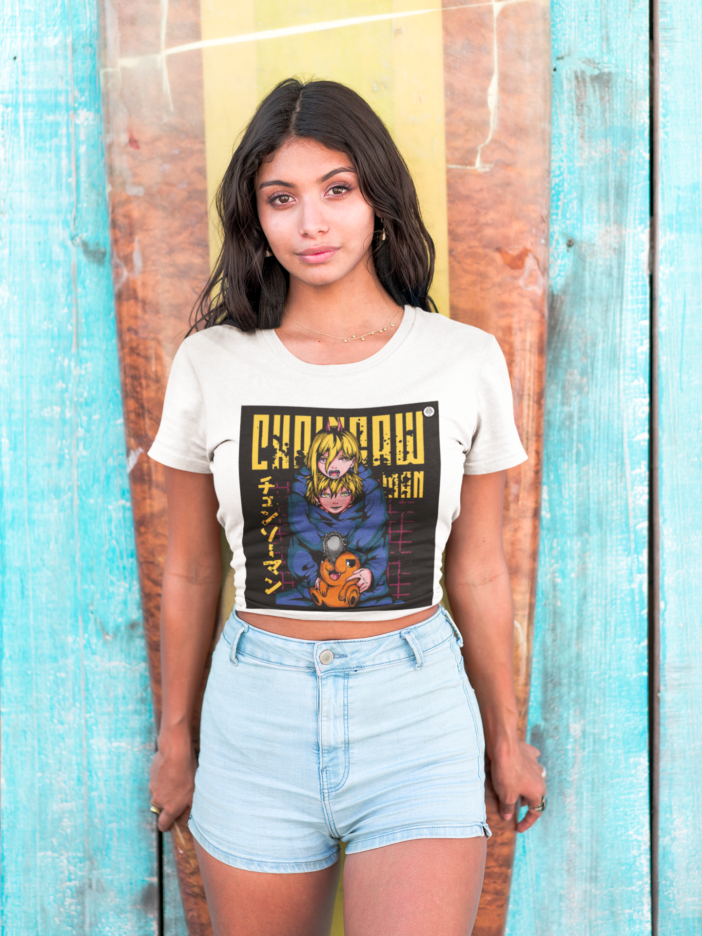 Best Chainsawman Anime Woman's Crop Top Rizzz-series