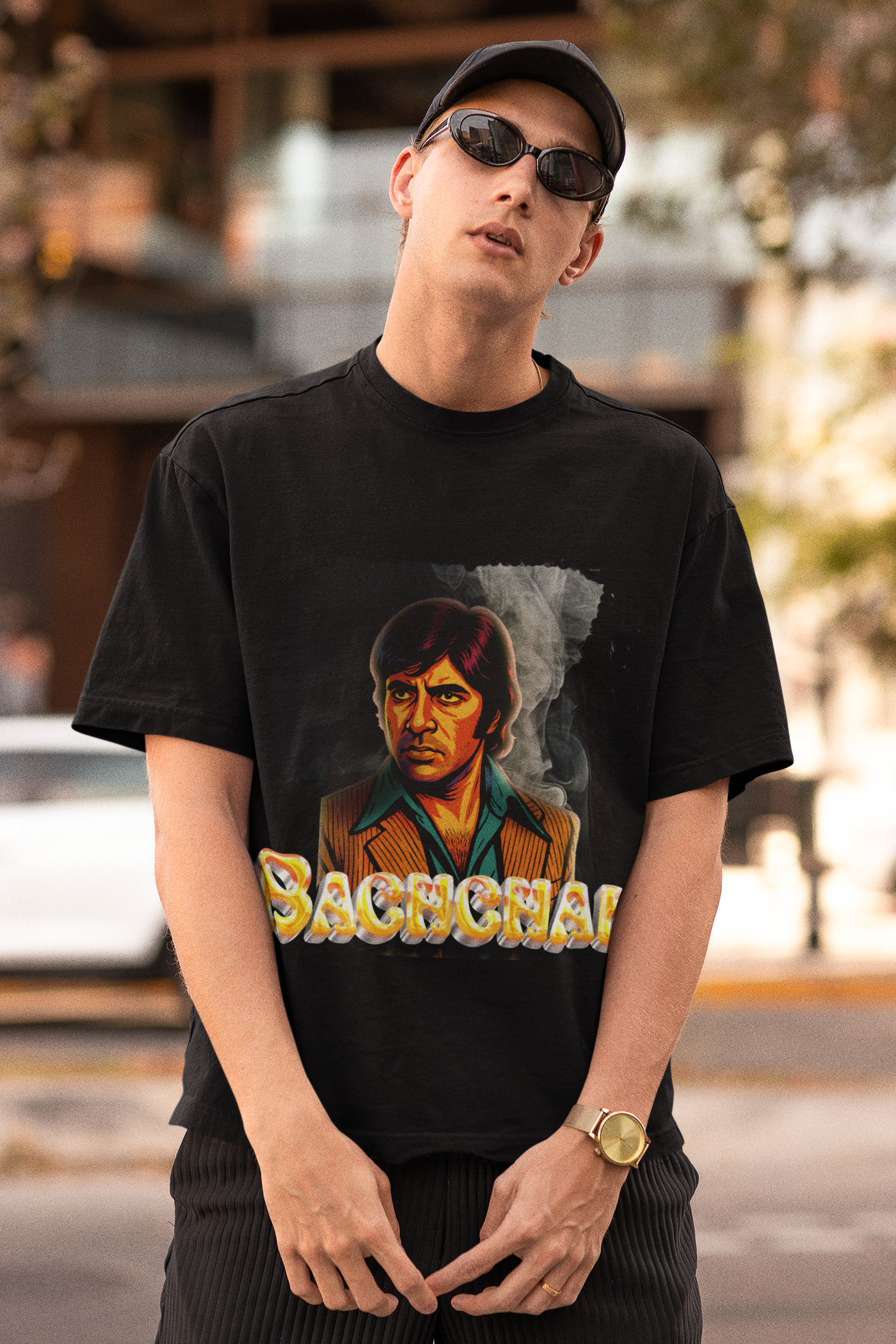 Buy Bachchan Oversized Back Print T-Shirt