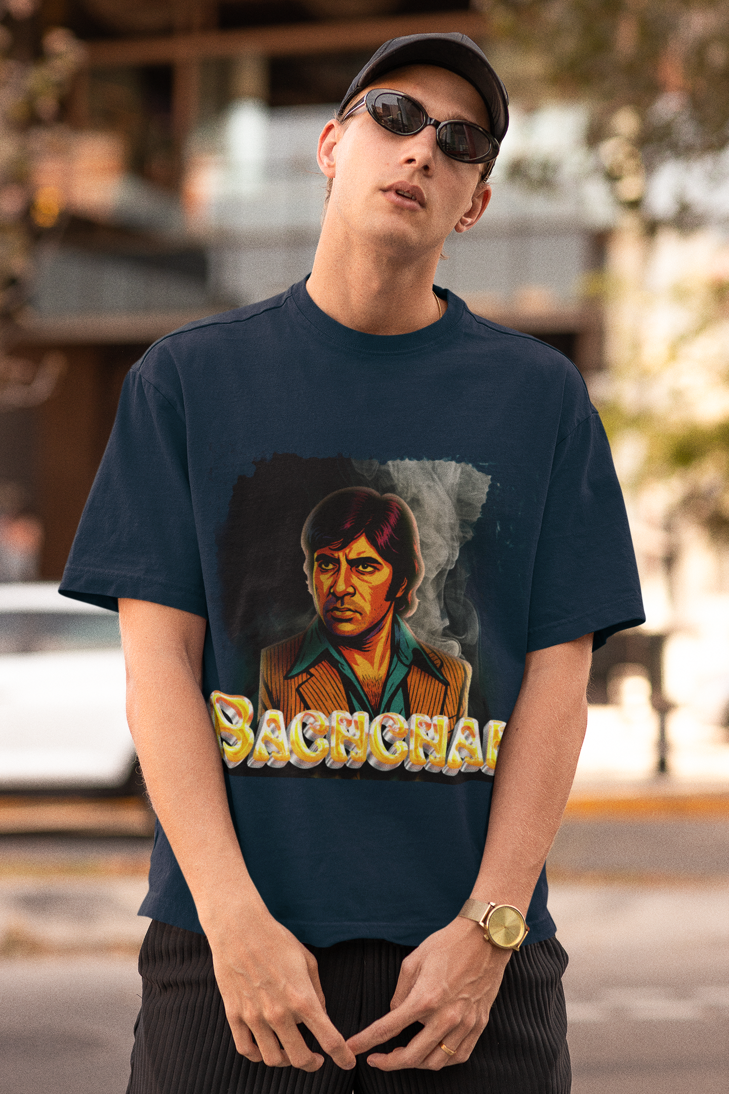 Buy Bachchan Oversized Back Print T-Shirt