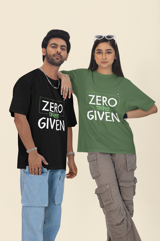 Rizzz Premium Oversized Desi Unisex T-shirt ZFG Dark