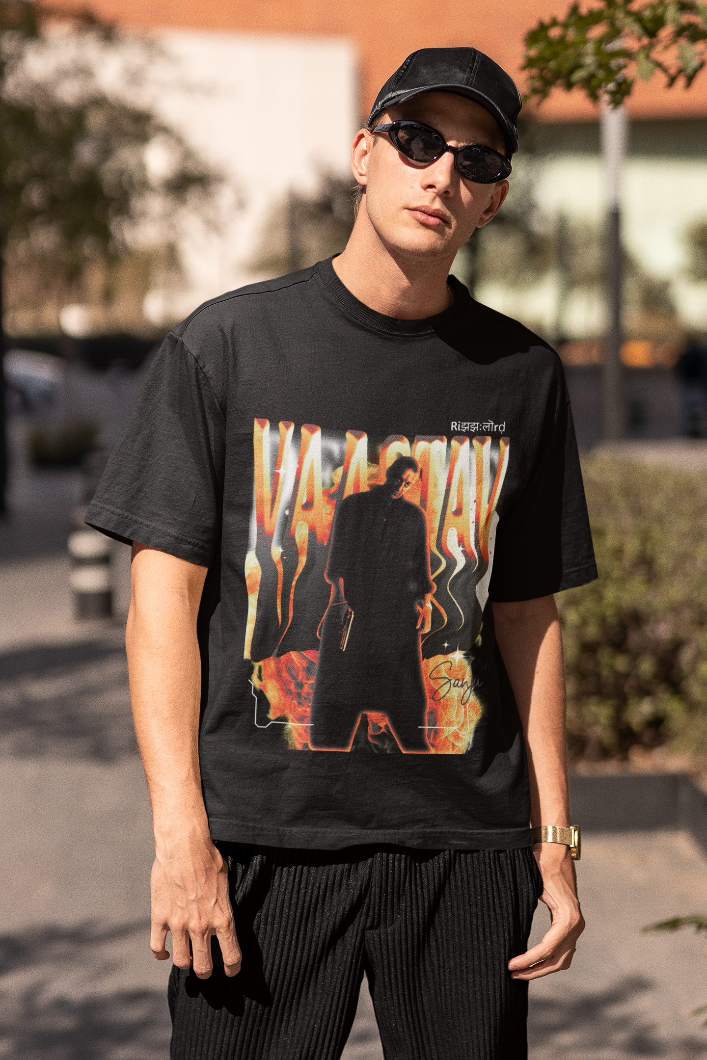 Buy Sanju Baba Oversized T-Shirt Back-print