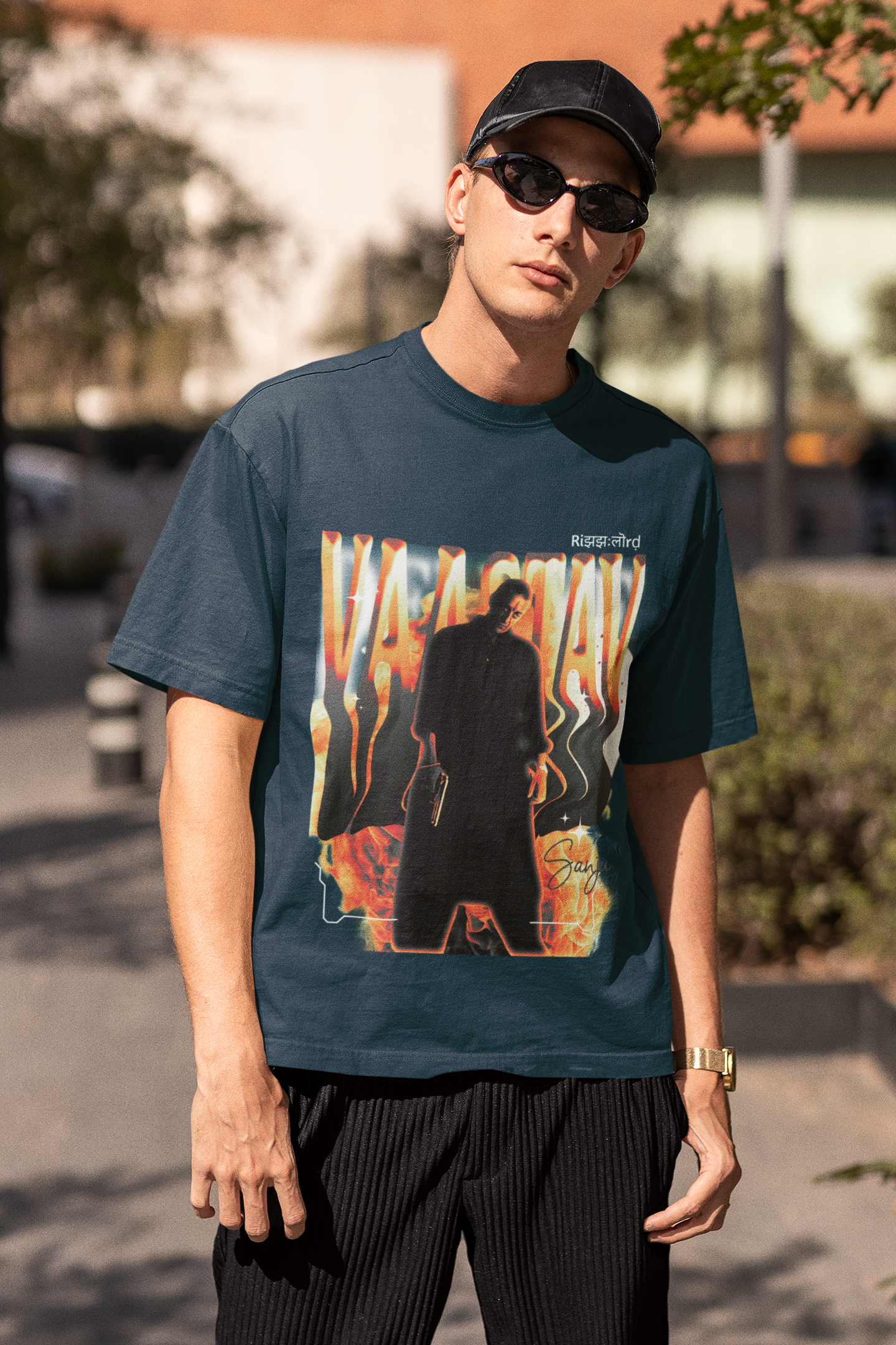Buy Sanju Baba Oversized T-Shirt Back-print