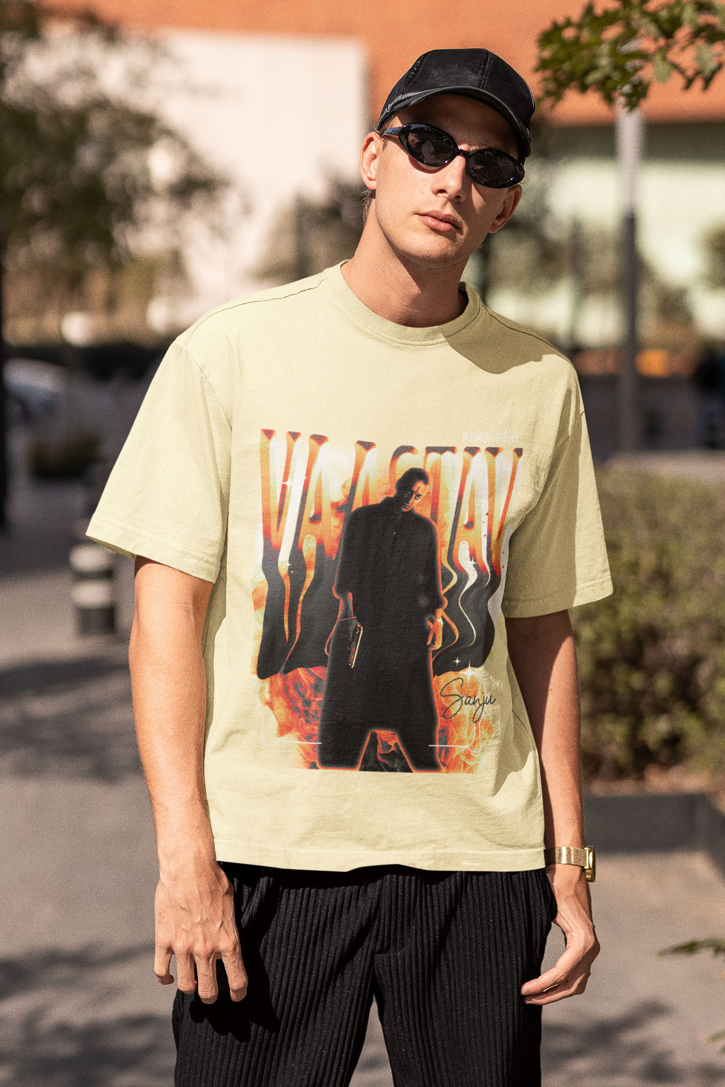 Buy Sanju Baba Oversized T-Shirt Back-print